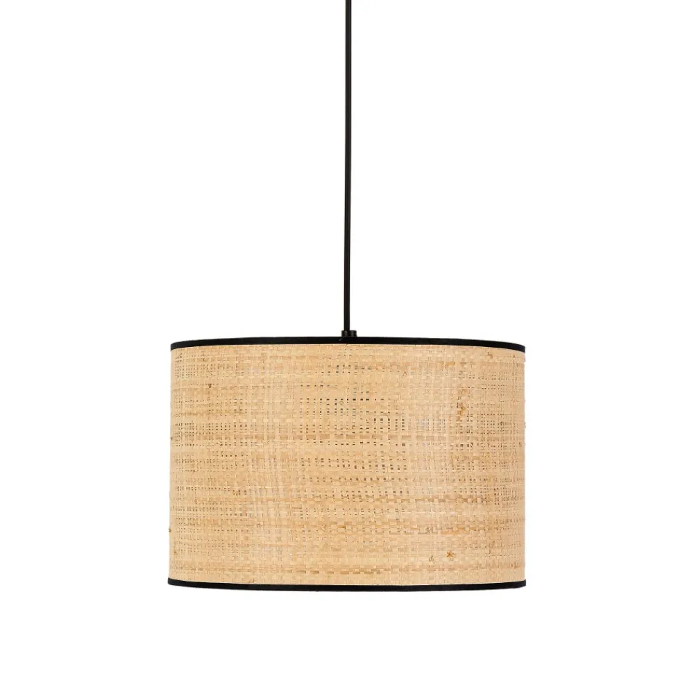 Lampa Wisząca LIBERIA Czarny Brązowy Abażur 1xE27 30cm * TK Lighting Hot