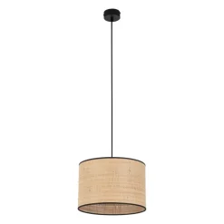 Lampa Wisząca LIBERIA Czarny Brązowy Abażur 1xE27 30cm * TK Lighting Hot