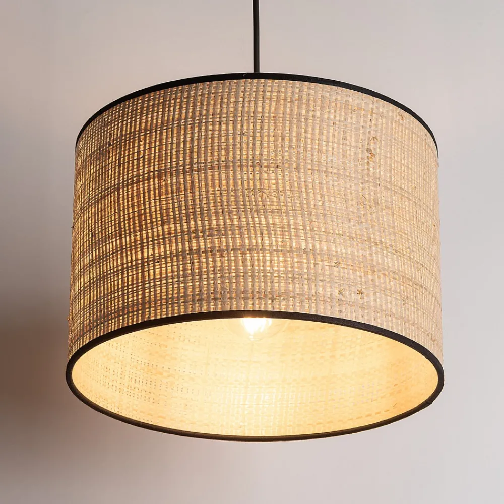 Lampa Wisząca LIBERIA Czarny Brązowy Abażur 1xE27 30cm * TK Lighting Hot