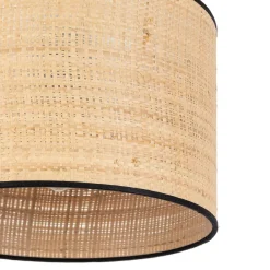 Lampa Wisząca LIBERIA Czarny Brązowy Abażur 1xE27 30cm * TK Lighting Hot