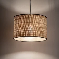 Lampa Wisząca LIBERIA Czarny Brązowy Abażur 1xE27 30cm * TK Lighting Hot