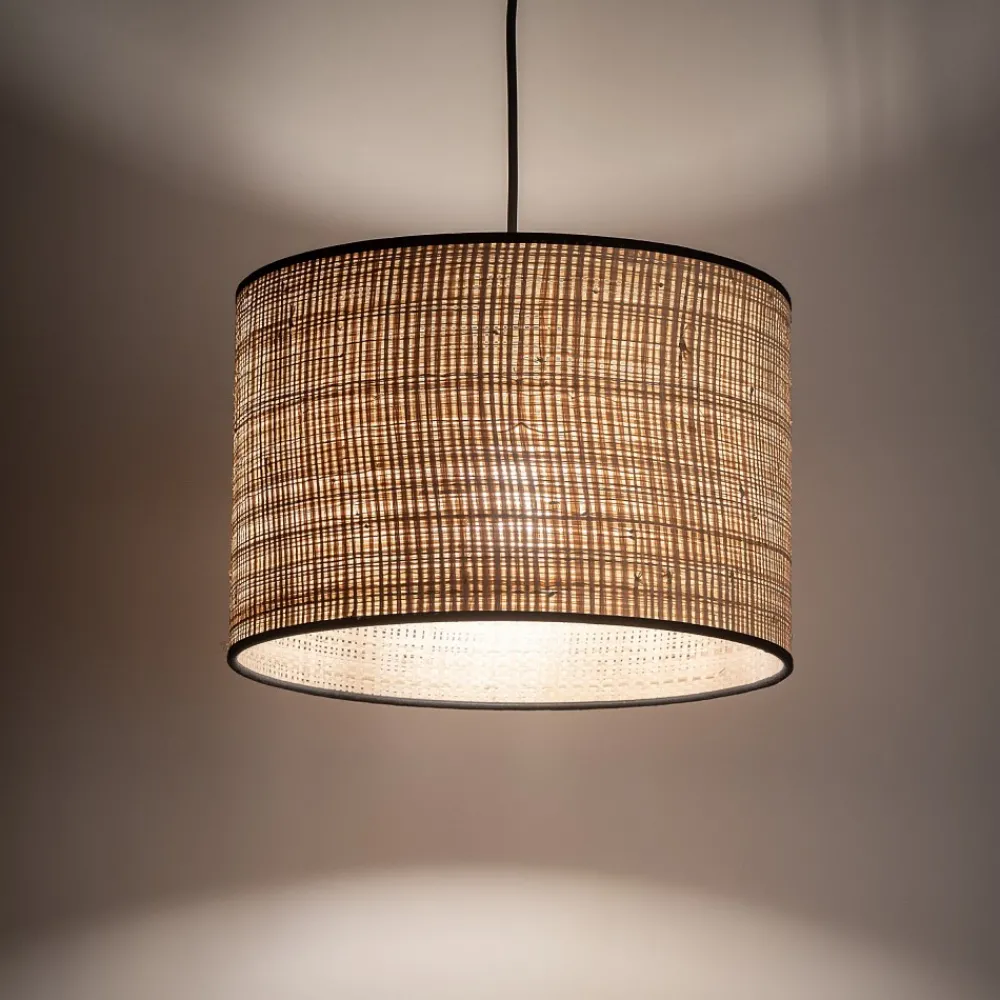 Lampa Wisząca LIBERIA Czarny Brązowy Abażur 1xE27 30cm * TK Lighting Hot