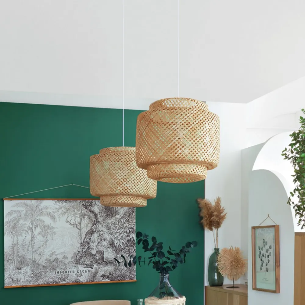 Lampa wisząca Liby bambusowa 40 cm * Atmosphera Clearance