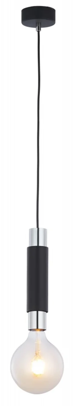 Lampa Wisząca LILE Czarny Srebrny 1xE27 * Jupiter Hot