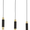 Lampa Wisząca LILE Czarny Złoty 3xE27 * Jupiter Hot