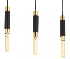 Lampa Wisząca LILE Czarny Złoty 3xE27 * Jupiter Hot