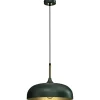 Lampa Wisząca LINCOLN Zielony Złoty Metalowy Klosz 1xE27 35cm * Eko-light New