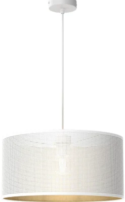 Lampa Wisząca LOFT SHADE Biały Złoty Klosz z Tworzywa 1xE27 40cm