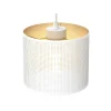 Lampa Wisząca LOFT SHADE Biały Złoty Klosz z Tworzywa 1xE27 18cm