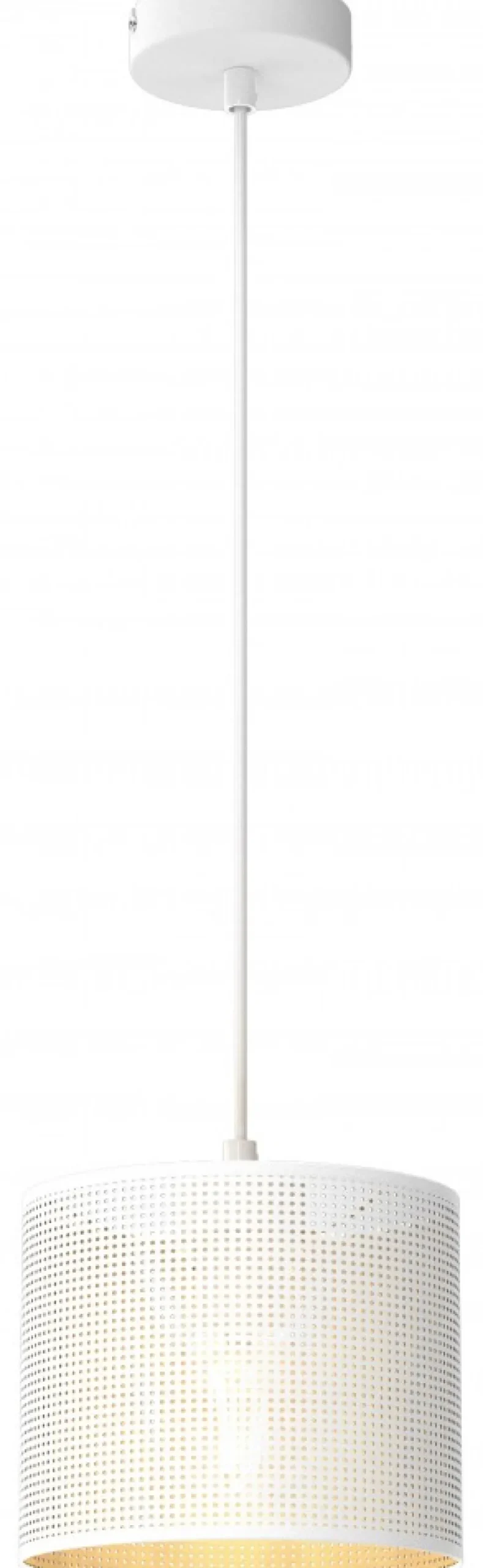 Lampa Wisząca LOFT SHADE Biały Złoty Klosz z Tworzywa 1xE27 18cm