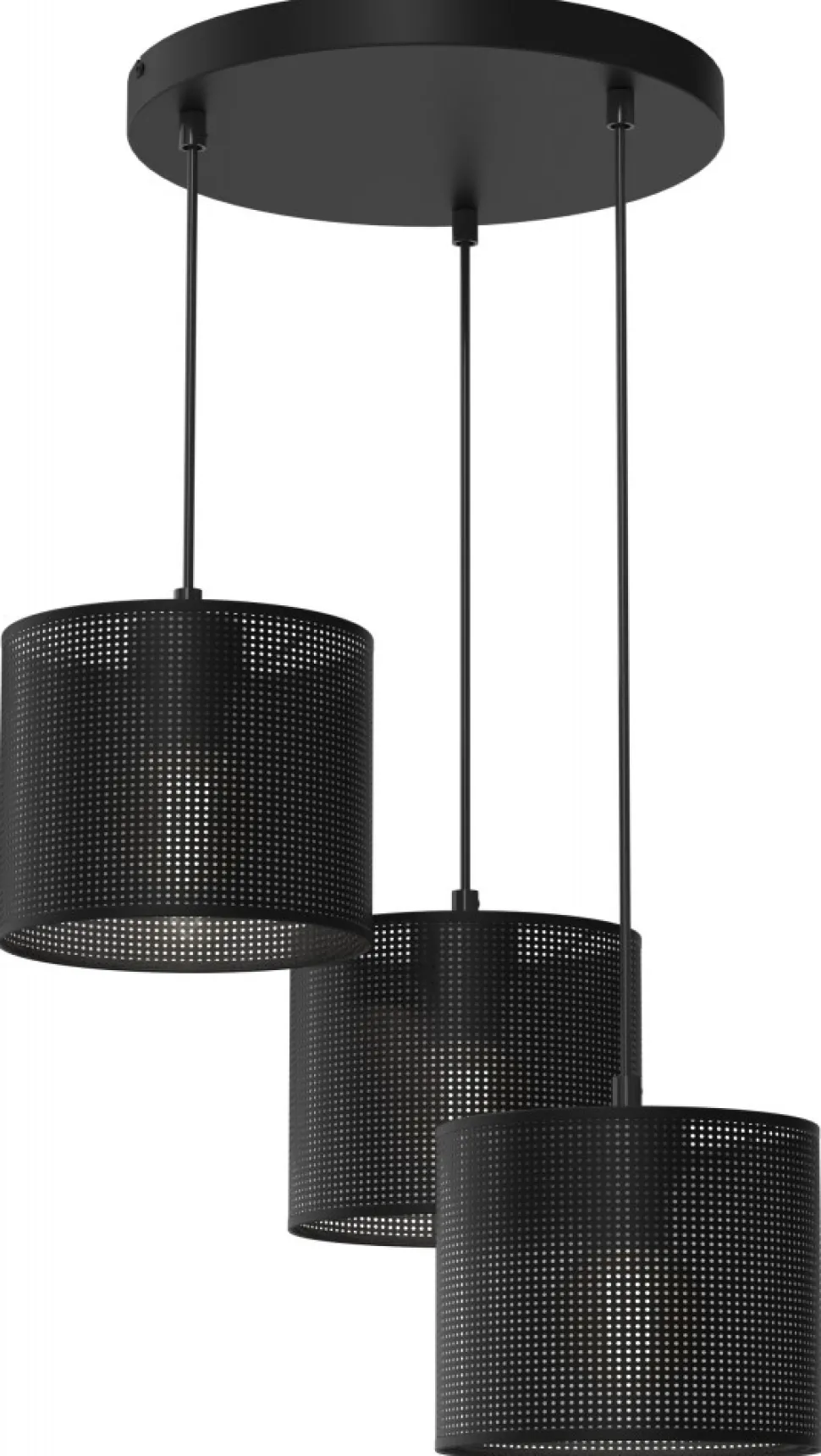 Lampa Wisząca LOFT SHADE Czarny Klosz z Tworzywa 3xE27 Plafon