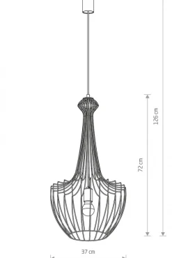 Lampa Wisząca LUKSOR Czarny Metalowy Klosz 1xE27 37cm * Nowodvorski Hot