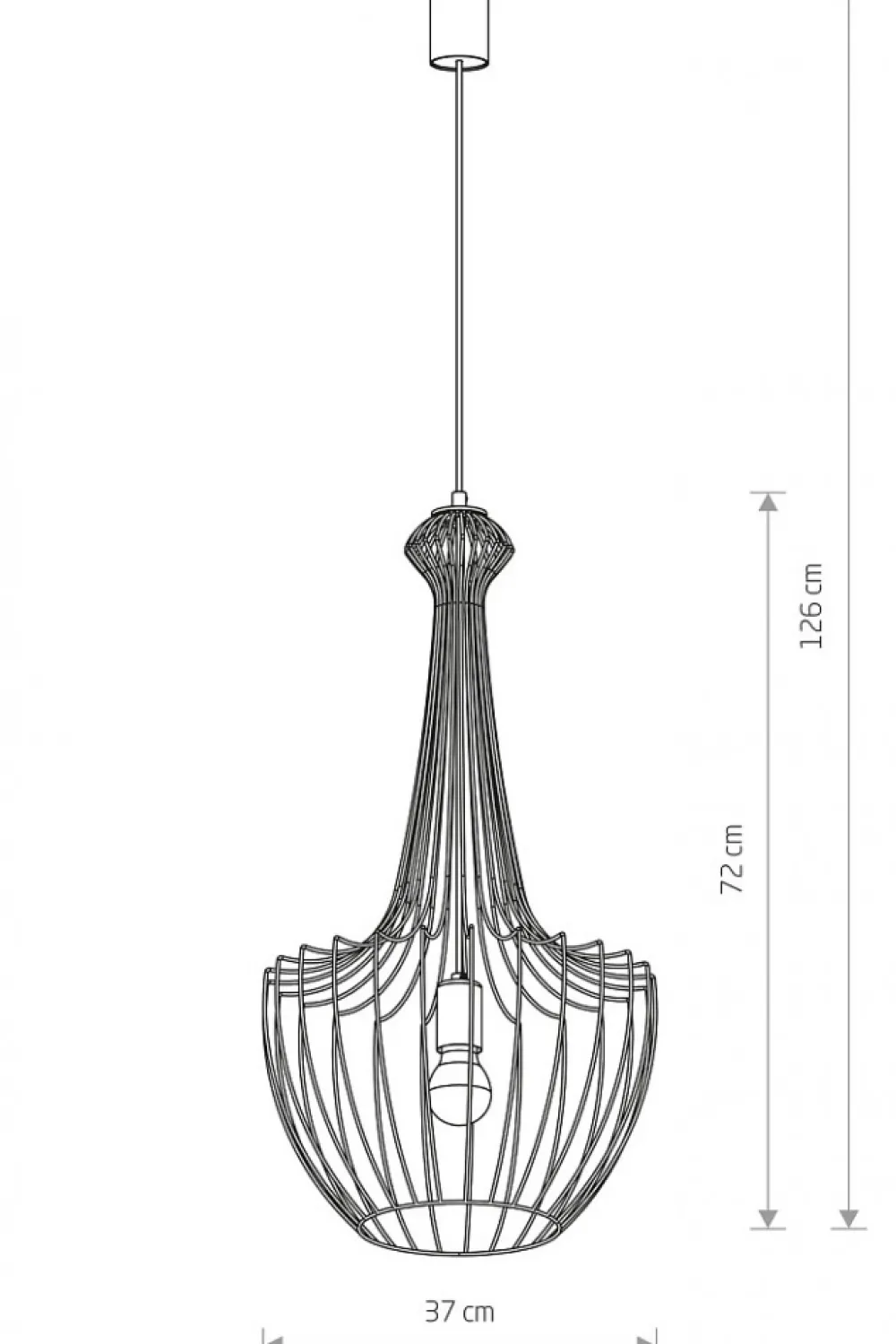 Lampa Wisząca LUKSOR Czarny Metalowy Klosz 1xE27 37cm * Nowodvorski Hot