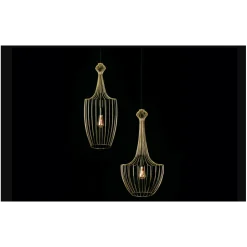Lampa Wisząca LUKSOR Złoty Metalowy Klosz 1xE27 37cm * Nowodvorski Online