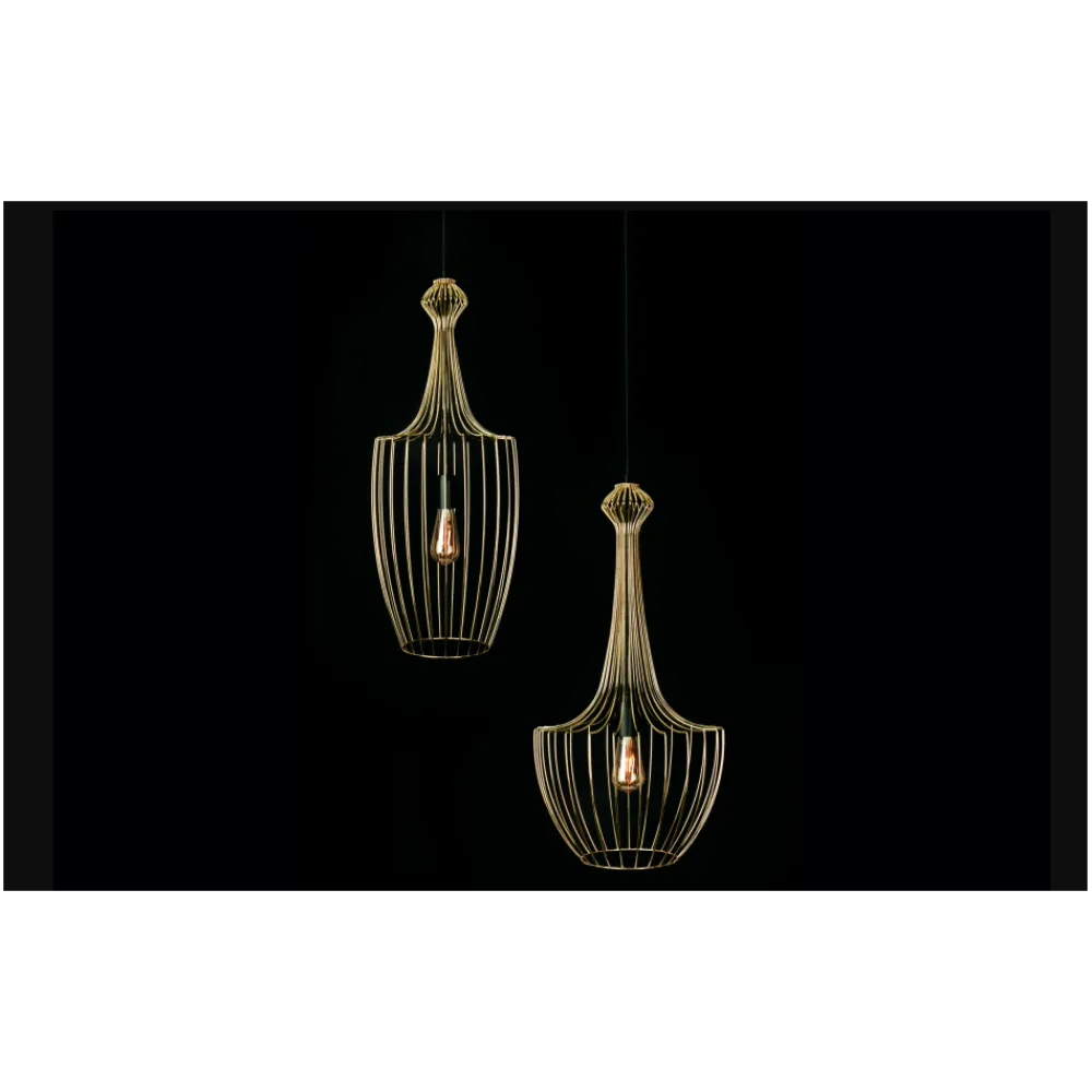 Lampa Wisząca LUKSOR Złoty Metalowy Klosz 1xE27 37cm * Nowodvorski Online