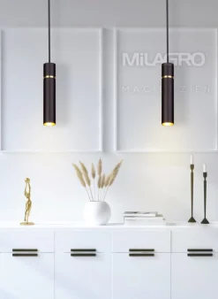 Lampa Wisząca LYNX Czarny Złoty 1xE14 6cm * Eko-light Outlet