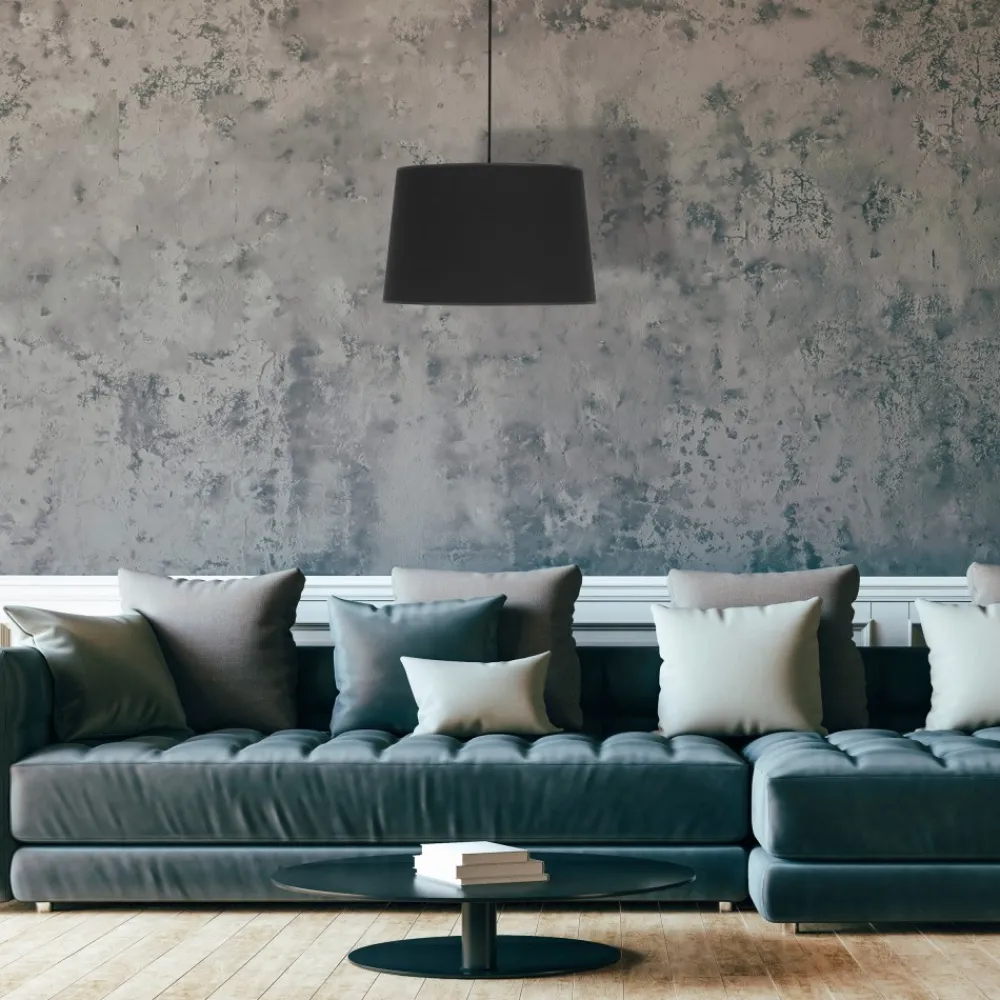 Lampa Wisząca MAJA Czarny Abażur 1xE27 45cm * TK Lighting Best