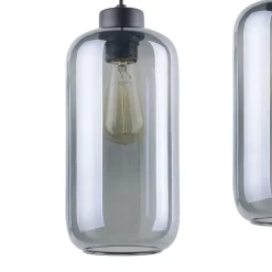 Lampa Wisząca MARCO Grafitowy Szklane Klosze 3xE27 * TK Lighting Clearance