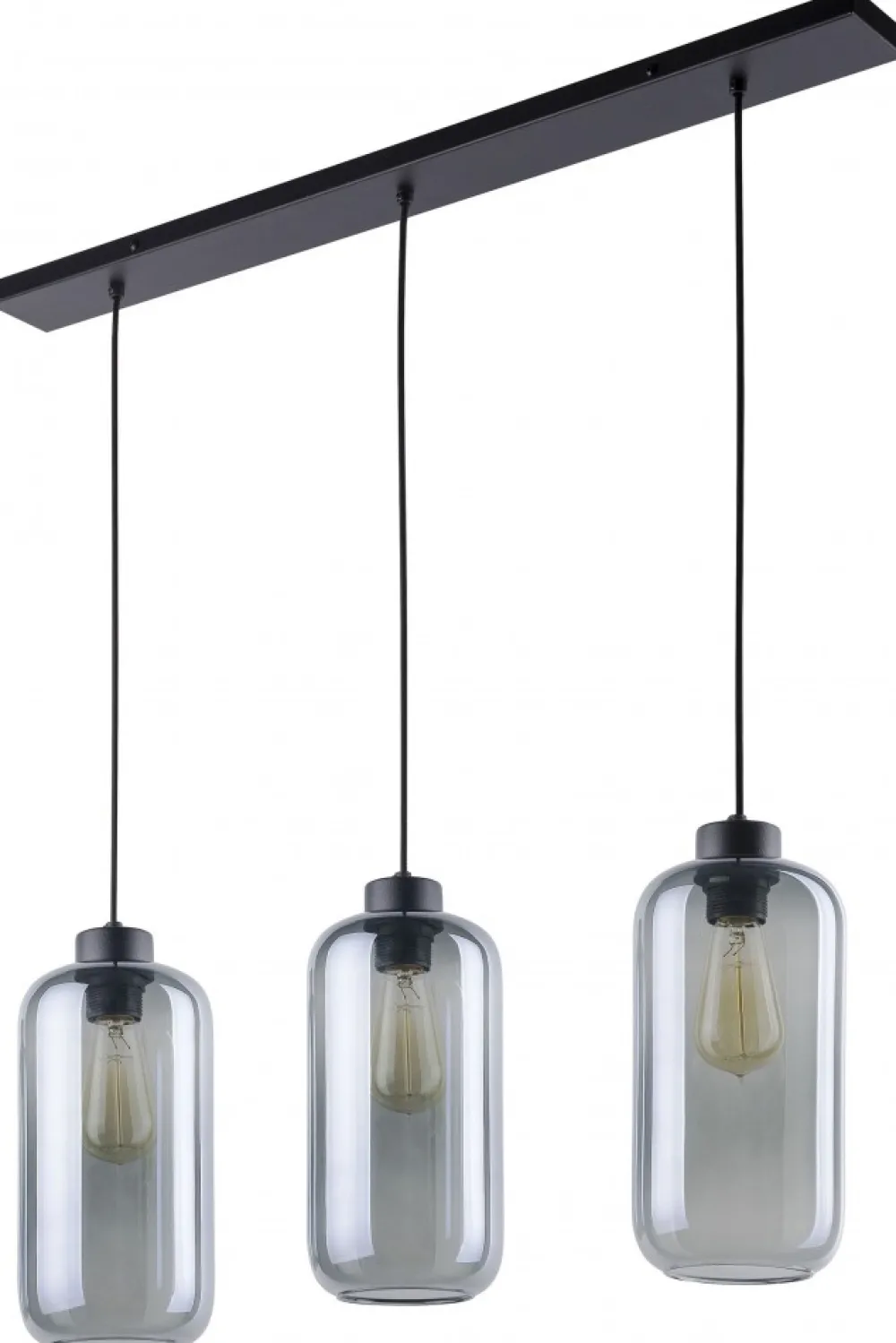 Lampa Wisząca MARCO Grafitowy Szklane Klosze 3xE27 * TK Lighting Clearance