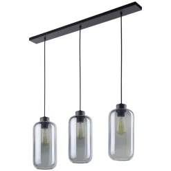 Lampa Wisząca MARCO Grafitowy Szklane Klosze 3xE27 * TK Lighting Clearance