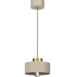 Lampa Wisząca MARTI Beżowy Złoty Metalowy Klosz 1xE27 20cm * Luminex Hot