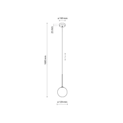 Lampa Wisząca MARTIN Biały Szklany Klosz 1xG9 12cm * TK Lighting Outlet