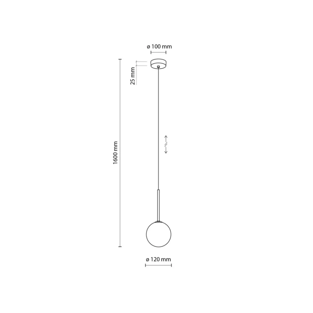 Lampa Wisząca MARTIN Biały Szklany Klosz 1xG9 12cm * TK Lighting Outlet