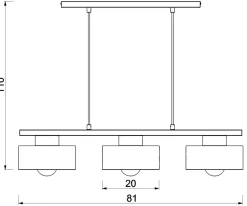 Lampa Wisząca MARTI Złoty Szary Metalowy Klosz 3xE27 * Luminex Best