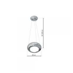 Lampa Wisząca MERCURIO Srebrny 12W LED 28cm * Eko-light New