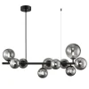 Lampa Wisząca MILA Czarny Szklane Klosze 10xG9 80cm * Eko-light Discount