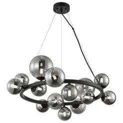 Lampa Wisząca MILA Czarny Szklane Klosze 14xG9 76cm * Eko-light Outlet