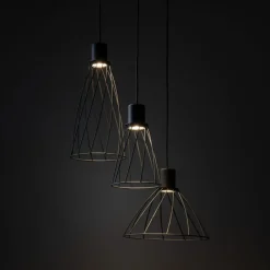 Lampa wisząca MODESTO czarna 3xGU10 koło * TK Lighting New