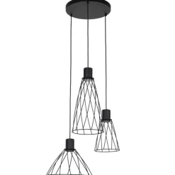 Lampa wisząca MODESTO czarna 3xGU10 koło * TK Lighting New
