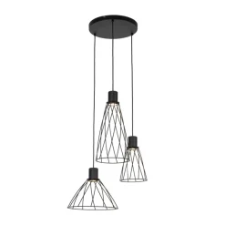 Lampa wisząca MODESTO czarna 3xGU10 koło * TK Lighting New