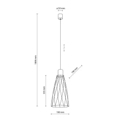 Lampa wisząca MODESTO czarna 1xGU10 19 cm * TK Lighting Clearance