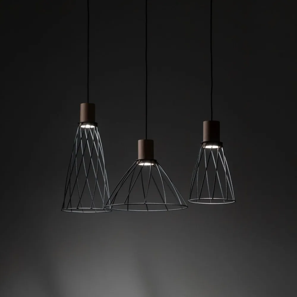 Lampa wisząca MODESTO WOOD czarna sosna 3xGU10 * TK Lighting Hot