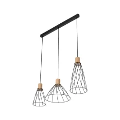 Lampa wisząca MODESTO WOOD czarna sosna 3xGU10 * TK Lighting Hot