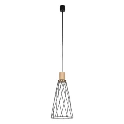 Lampa wisząca MODESTO WOOD czarna sosna 1xGU10 19 cm * TK Lighting Hot