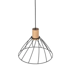 Lampa wisząca MODESTO WOOD czarna sosna 1xGU10 29.5 cm * TK Lighting Hot