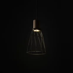 Lampa wisząca MODESTO WOOD czarna sosna 1xGU10 16 cm * TK Lighting Best