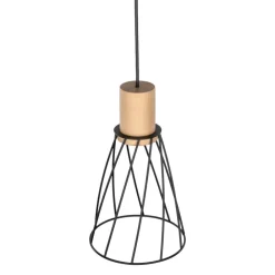 Lampa wisząca MODESTO WOOD czarna sosna 1xGU10 16 cm * TK Lighting Best
