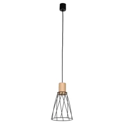 Lampa wisząca MODESTO WOOD czarna sosna 1xGU10 16 cm * TK Lighting Best