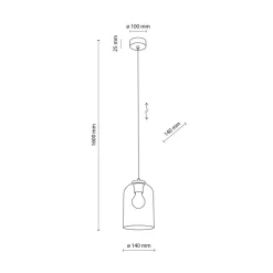 Lampa wisząca MOLLY czarna klosz różowy 1xE27 * TK Lighting New