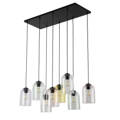 Lampa wisząca MOLLY czarna 8xE27 * TK Lighting Discount