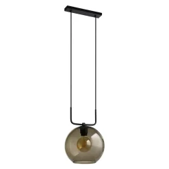 Lampa Wisząca MONACO Czarny Szklany Klosz 1xE27 * Nowodvorski Hot