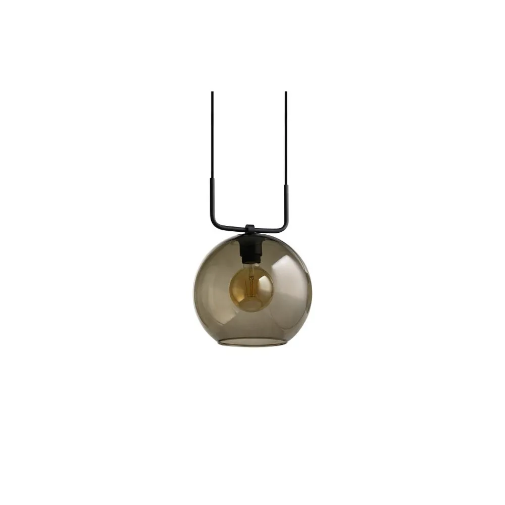 Lampa Wisząca MONACO Czarny Szklany Klosz 1xE27 * Nowodvorski Hot