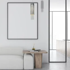 Lampa Wisząca MOONLIGHT Srebrny Szklany Klosz Kryształy 1xE14 10cm * Eko-light Discount
