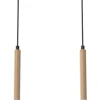 Lampa Wisząca MUZA Biały Brązowy Metalowy Klosz 2xE27