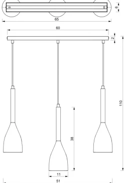Lampa Wisząca MUZA Czarny Brązowy Złoty Metalowy Klosz 3xE27 * Luminex Hot
