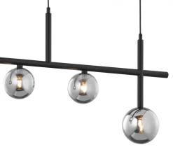 Lampa Wisząca NEPTUN Czarny Szklane Klosze 3xG9 * Jupiter Discount